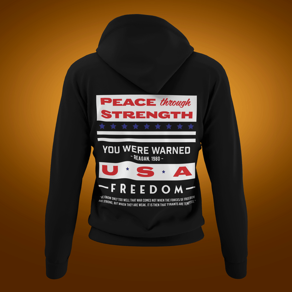 Peace Through Strength Pullover Hoodie Unisex